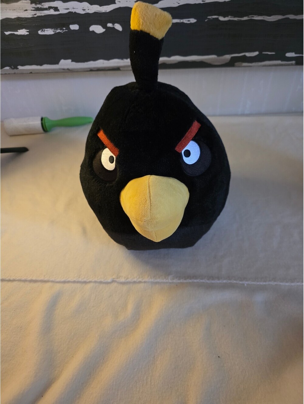 Angry Birds Black Bomb Bird Plush Stuffed Toy 14" Gaming Collectible